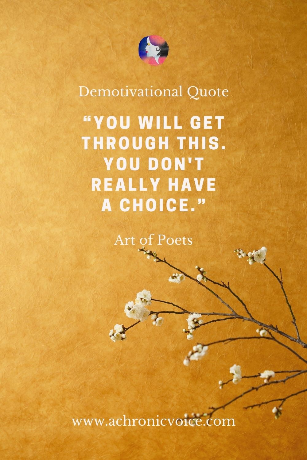 “You will get through this. You don’t really have a choice.” - Art of Poets