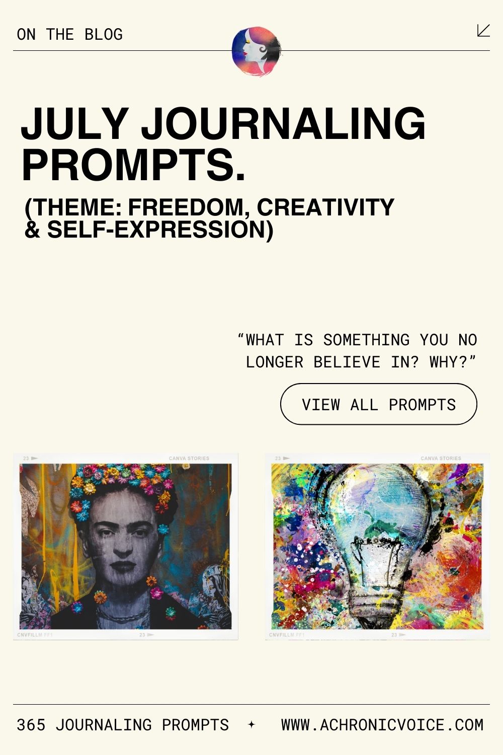 July Mindfulness Journaling Prompts (Theme: Freedom, Creativity and Self-Expression)