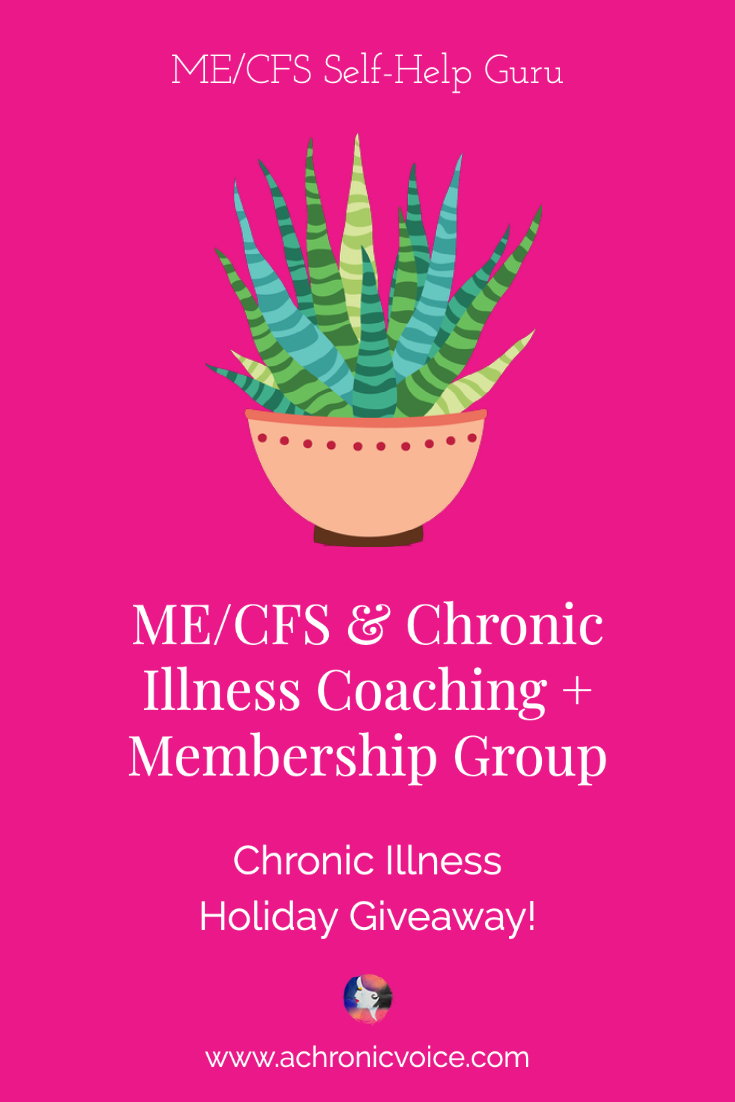 Julie Holiday is a psychologist, holistic and life coach who lives with ME/CFS. Her courses recognise the importance of mind, body and spirit connection for wellbeing. She's offering a one-to-one coaching session on top of her 'Embrace, Replenish, Thrive' membership group in this Holiday Giveaway for those with chronic illness and chronic fatigue!