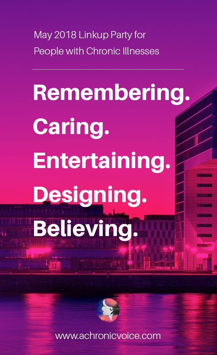 2018 May Prompts: Remembering, Caring, Entertaining, Designing and Believing