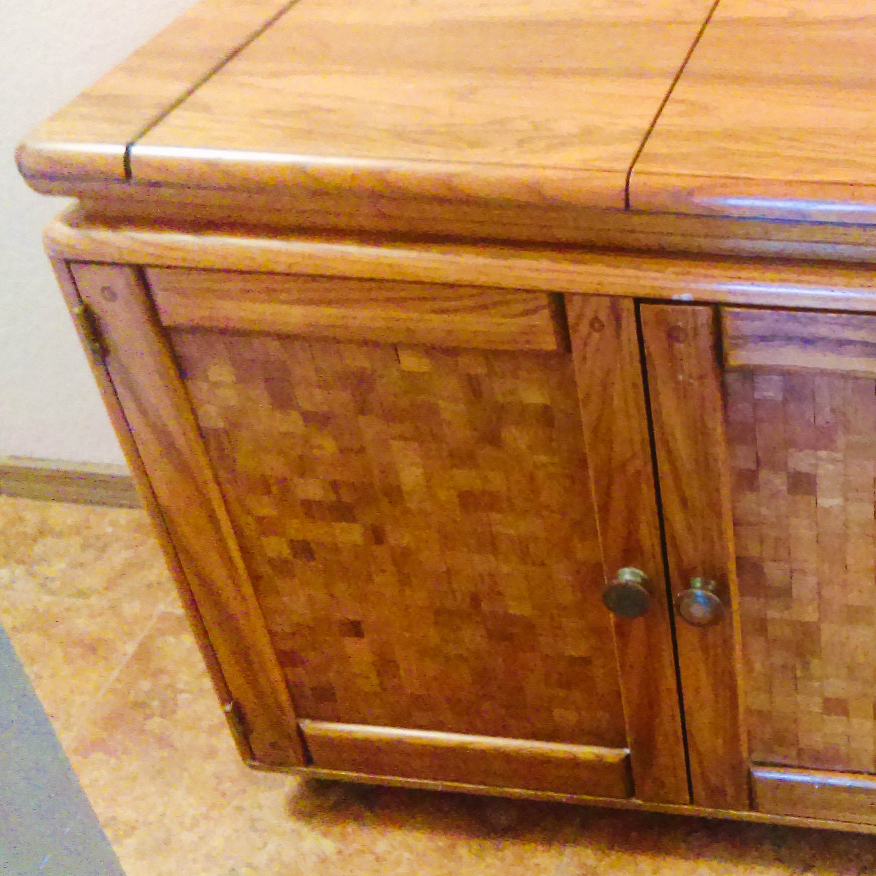 DIY cat litter hideaway: before