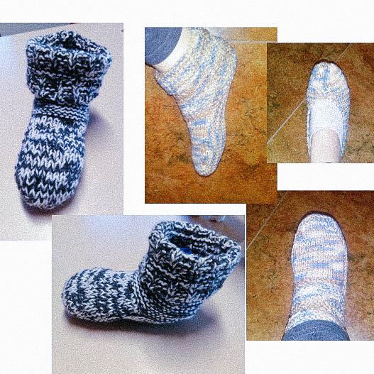 Shannon Giroux’s most popular request for handmade knitwear - slippers and beanies.